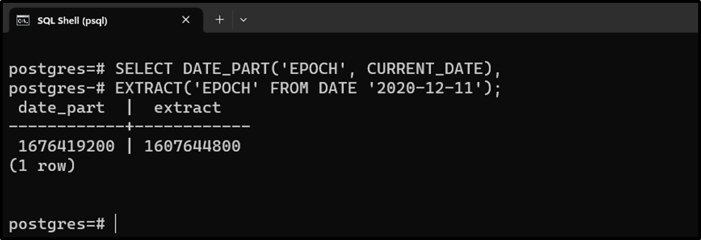 How to Get the Unix Timestamp in PostgreSQL - CommandPrompt Inc.